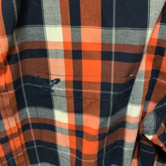 Men’s American Eagle 🦅 (USED) Long Sleeve Plaid Button Down Shirt - Sized S - Picture 3 of 4